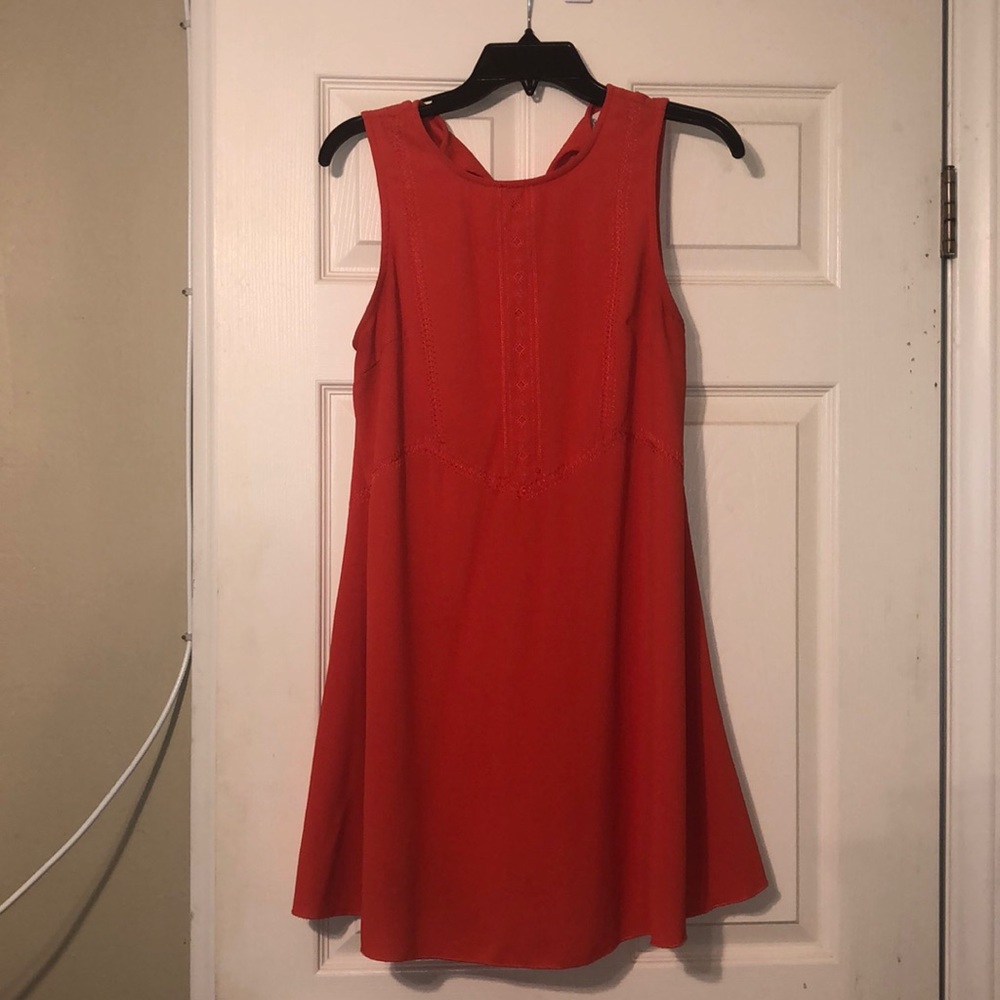 Persimmon-colored summer dress